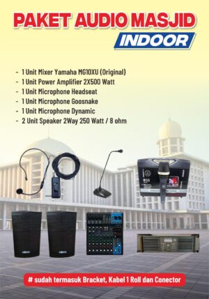 Paket Audio Masjid Indoor Standard (4 Speaker)